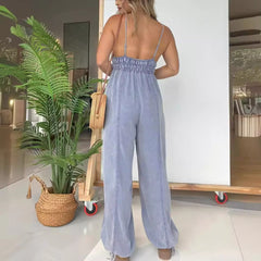 Anya Buck | Denim jumpsuit met V-hals