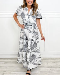 Arya Merritt | Vrouwen Klassieke Glamoureuze Toile Maxi Dress