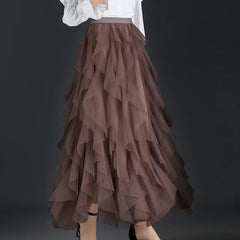 Conchita | Hoge Taille Ruffle Boho Rok