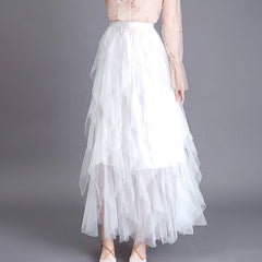 Conchita | Hoge Taille Ruffle Boho Rok