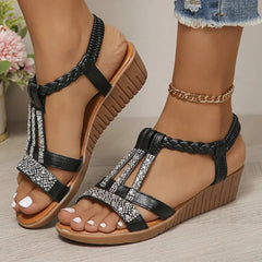 Héloïse Ross | Zomerse sandalen met open teen en stras