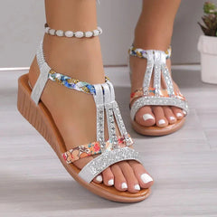 Héloïse Ross | Zomerse sandalen met open teen en stras