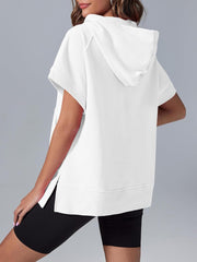 Molly | Oversized casual shirt met halve rits