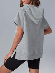 Molly | Oversized casual shirt met halve rits