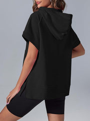 Molly | Oversized casual shirt met halve rits