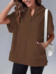 Molly | Oversized casual shirt met halve rits