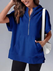 Molly | Oversized casual shirt met halve rits