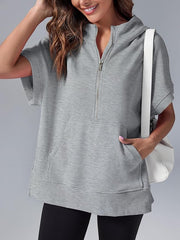 Molly | Oversized casual shirt met halve rits