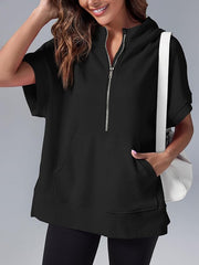 Molly | Oversized casual shirt met halve rits