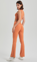 Mona Sharp | Flare legging met gekruiste buikcontrole