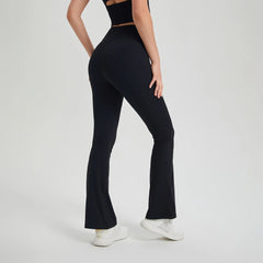 Mona Sharp | Flare legging met gekruiste buikcontrole