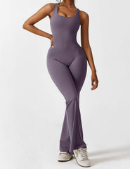 Roberta Fit | Slim jumpsuit met schelpvormige rug