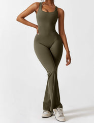 Roberta Fit | Slim jumpsuit met schelpvormige rug