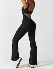 Roberta Fit | Slim jumpsuit met schelpvormige rug