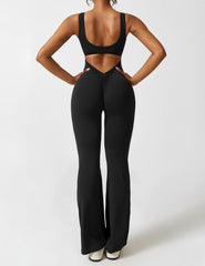 Roberta Fit | Slim jumpsuit met schelpvormige rug