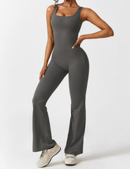 Roberta Fit | Slim jumpsuit met schelpvormige rug