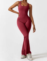 Roberta Fit | Slim jumpsuit met schelpvormige rug