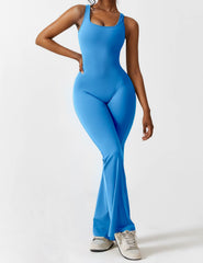 Roberta Fit | Slim jumpsuit met schelpvormige rug