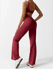 Roberta Fit | Slim jumpsuit met schelpvormige rug