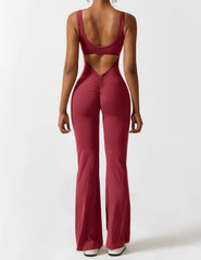 Roberta Fit | Slim jumpsuit met schelpvormige rug