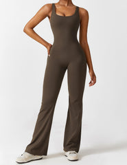 Roberta Fit | Slim jumpsuit met schelpvormige rug