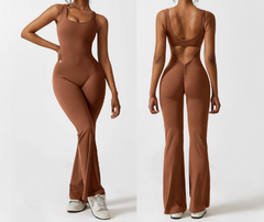 Roberta Fit | Slim jumpsuit met schelpvormige rug