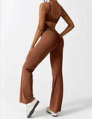 Roberta Fit | Slim jumpsuit met schelpvormige rug