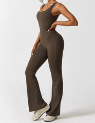 Roberta Fit | Slim jumpsuit met schelpvormige rug