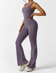 Roberta Fit | Slim jumpsuit met schelpvormige rug