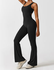 Roberta Fit | Slim jumpsuit met schelpvormige rug