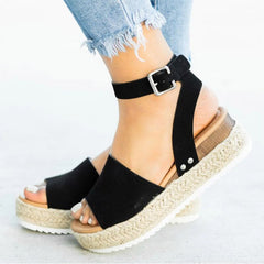 Selena Summer | plateausandalen met hoge hakken