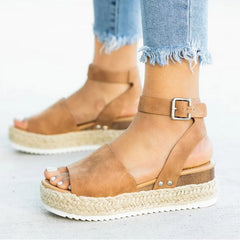 Selena Summer | plateausandalen met hoge hakken