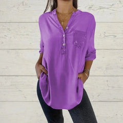 Ulva | Sequin V-hals shirt